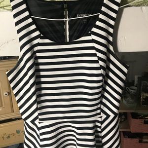Express Striped B&W Dress